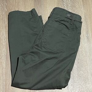 Talbots High Waist‎ Patch Pocket Cropped Pants Olive Green - Size 2P EUC